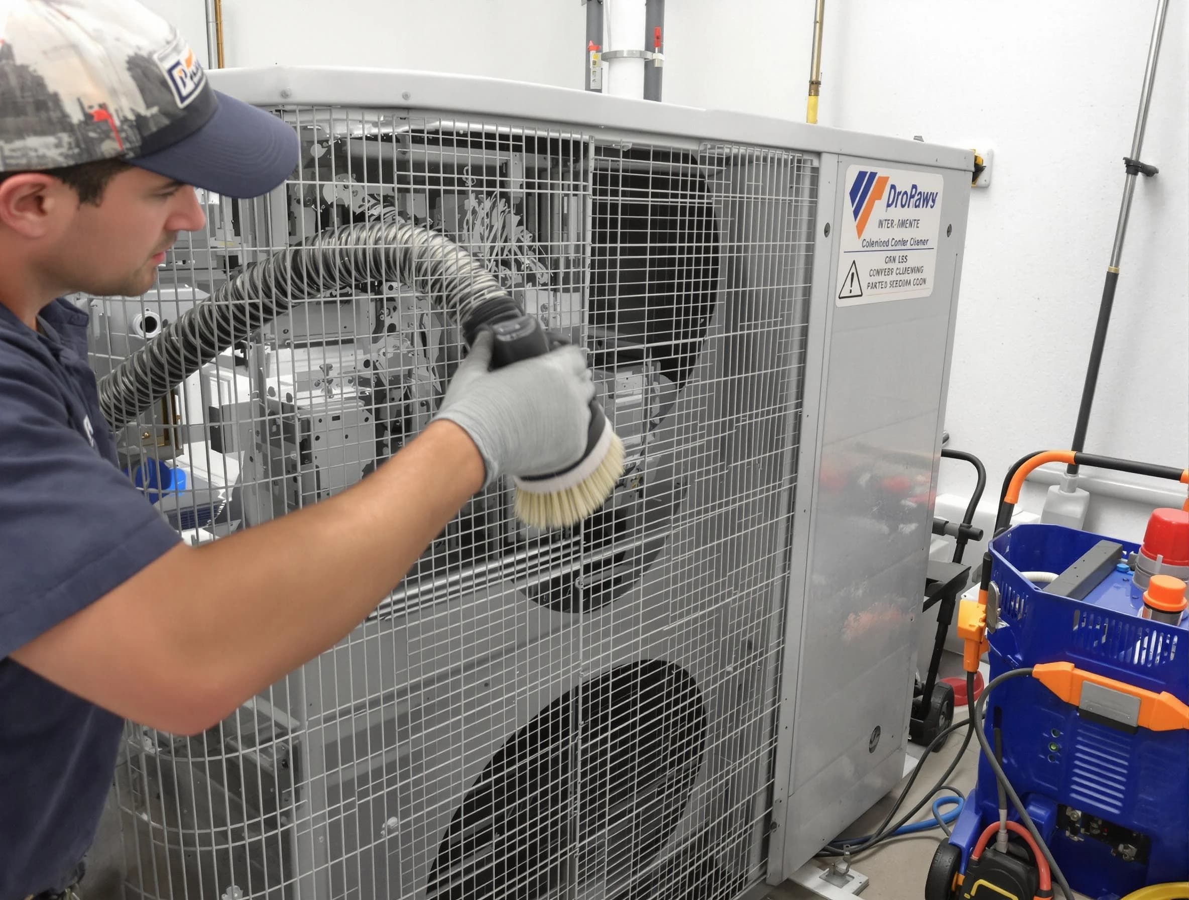Milton Air Duct Cleaning specialist performing precision AC coil cleaning for improved system performance in Milton