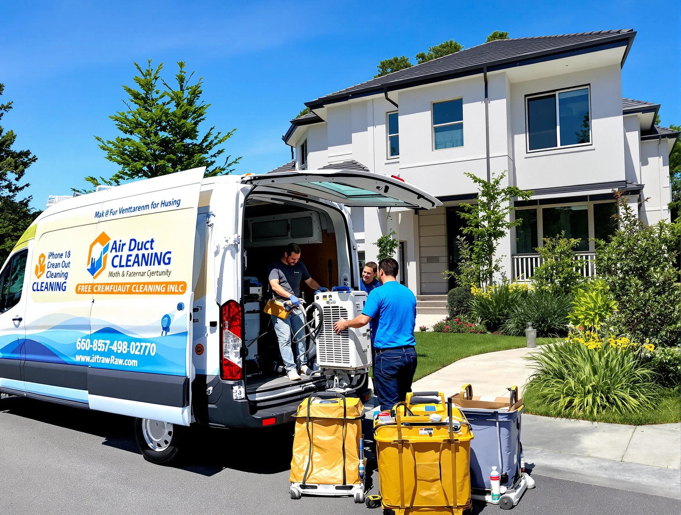 Milton Air Duct Cleaning technician performing professional air duct cleaning in Milton