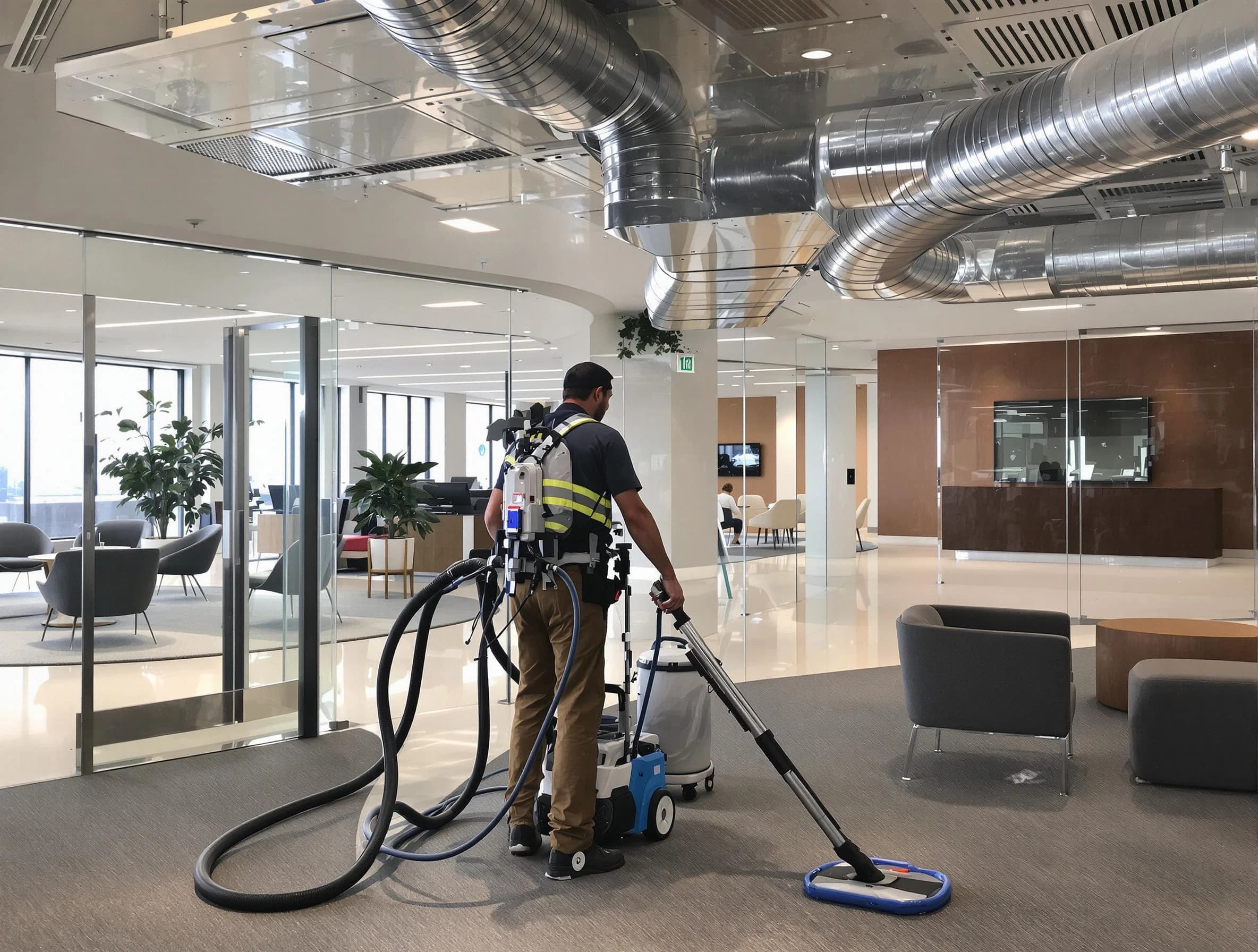 Commercial duct cleaning service by Milton Air Duct Cleaning in Milton