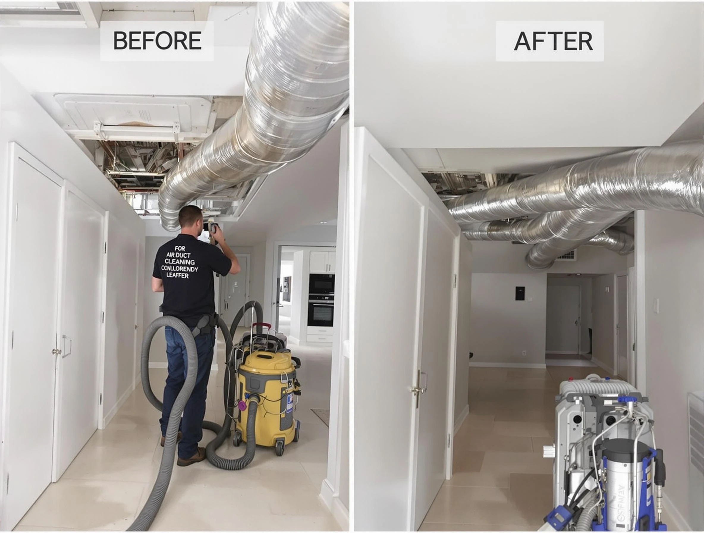 Milton Air Duct Cleaning professional performing thorough air duct cleaning in Milton