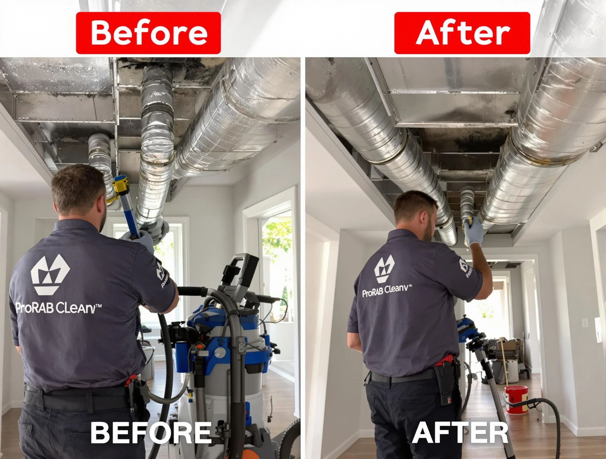 Milton Air Duct Cleaning expert performing thorough residential duct cleaning in a Milton home